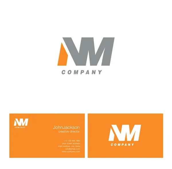 N & λογότυπο γράμμα M — Διανυσματικό Αρχείο
