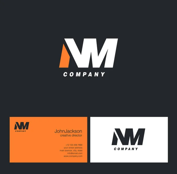 Logotipo de la letra N & M — Vector de stock