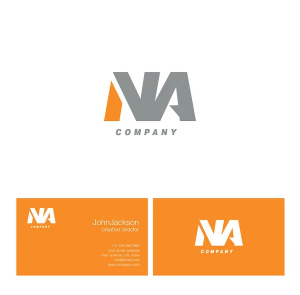 Logotipo de la carta N & A — Vector de stock