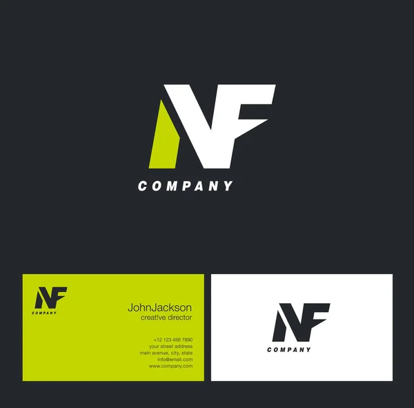 N & F-Letter logó — Stock Vector