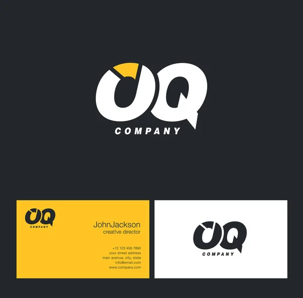 O & q Buchstabe Logo — Stockvektor