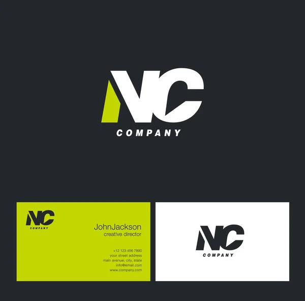 N & C 字母徽标 — 图库矢量图片