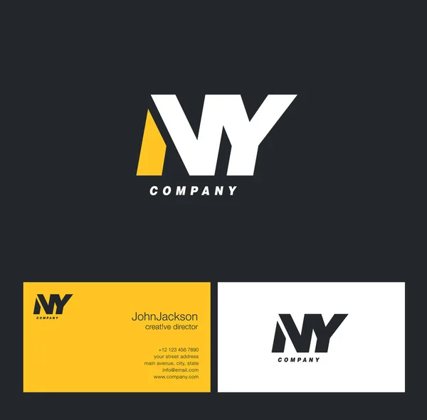 Logotipo de letra N & Y — Archivo Imágenes Vectoriales