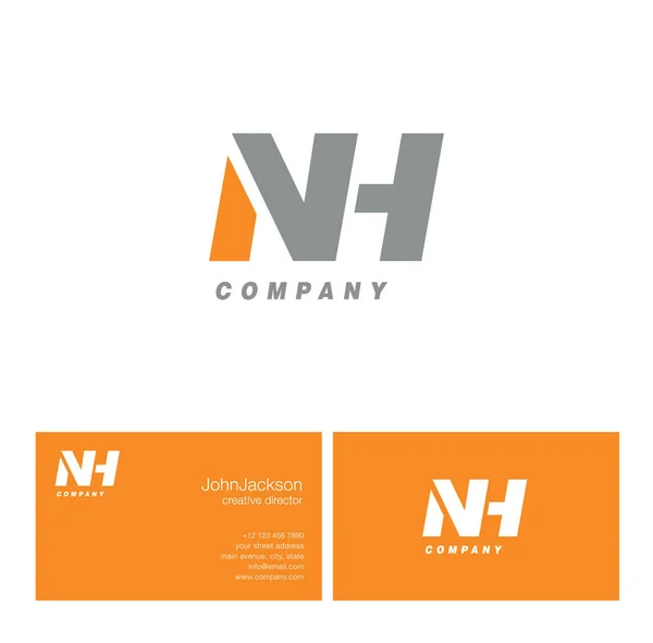 N & H Letter Logo — Stock Vector