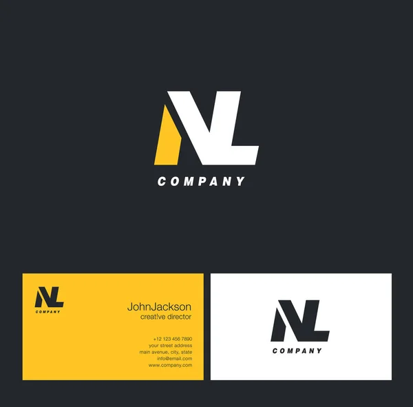 N & L brev logotyp — Stock vektor