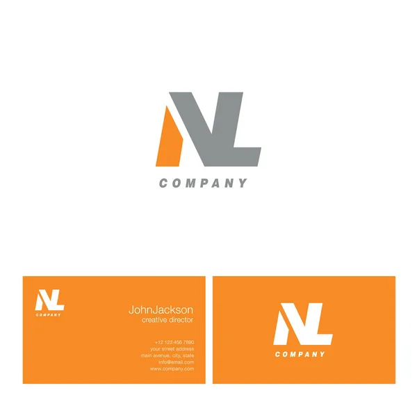 N & L Letter Logo — Stock Vector