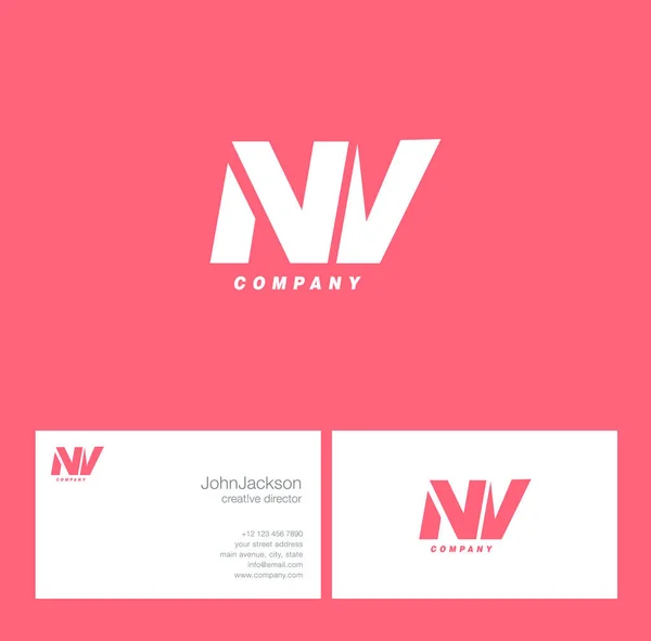 N & V brev logotyp — Stock vektor