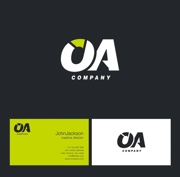 O & ein Brief-Logo — Stockvektor