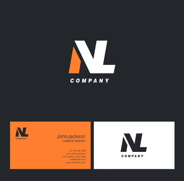 N & L brev logotyp — Stock vektor
