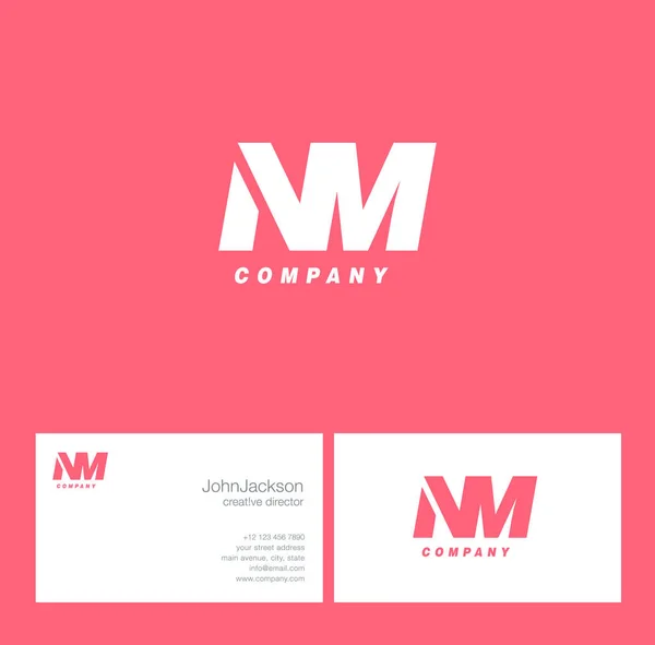 Logotipo de la letra N & M — Vector de stock