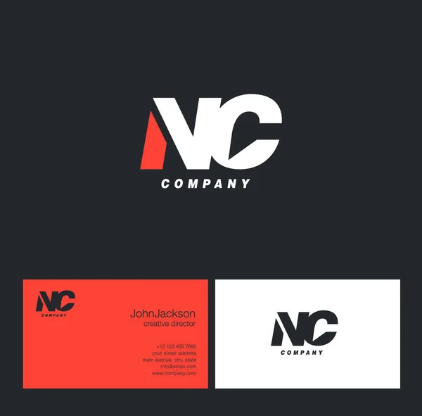 Logotipo de letra N & C — Archivo Imágenes Vectoriales