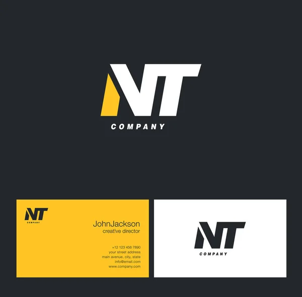 Logo de la lettre N & T — Image vectorielle