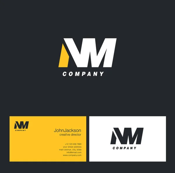 Logo lettre N & M — Image vectorielle