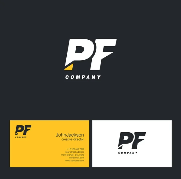 P & F brief Logo — Stockvector