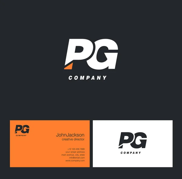 P & G Letter Logo — Stock Vector