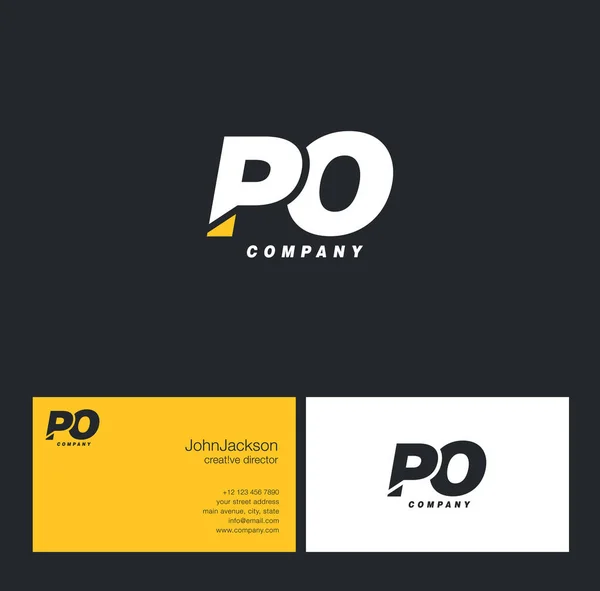 Логотип літери P & O — стоковий вектор
