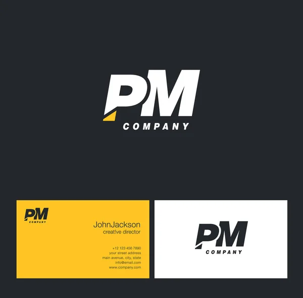 Логотип літери P & M — стоковий вектор