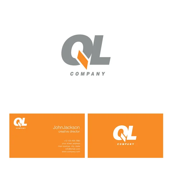 Q & L Letter Logo — Stock Vector