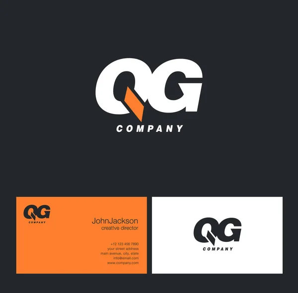Q & g Buchstabe Logo — Stockvektor