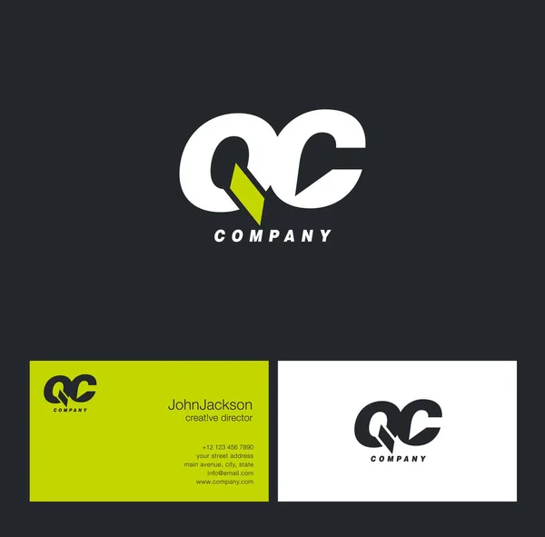 Q & c Buchstabe Logo — Stockvektor
