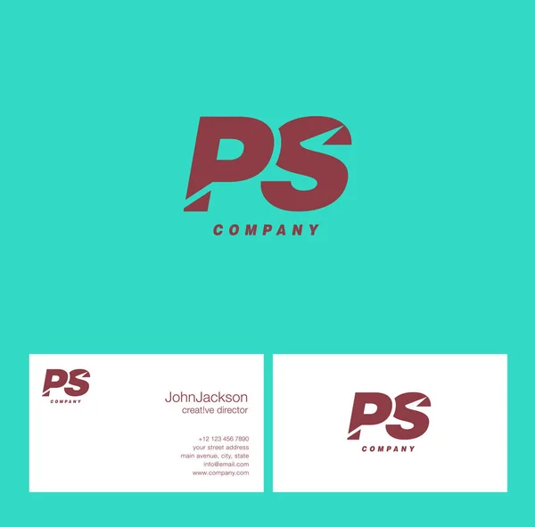 P & S logotipo da carta — Vetor de Stock