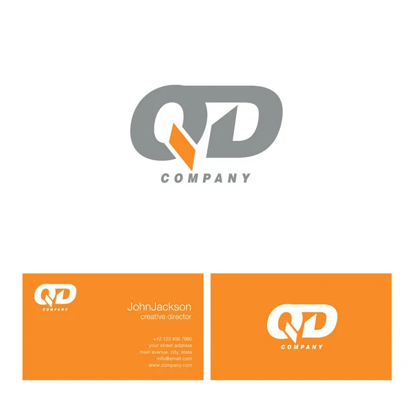 Логотип літери Q & D — стоковий вектор