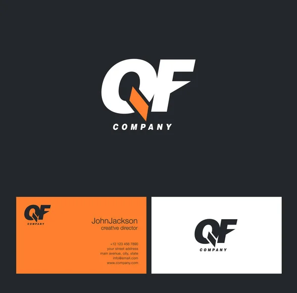 Q & F Letter Logo — Stock Vector