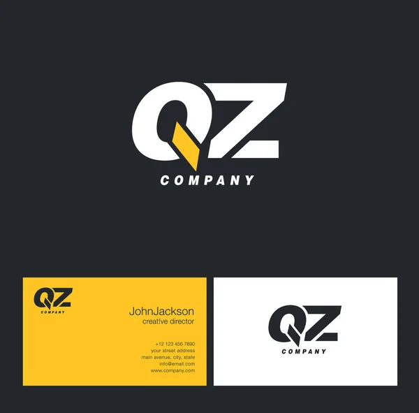 Q & z Buchstabe Logo — Stockvektor