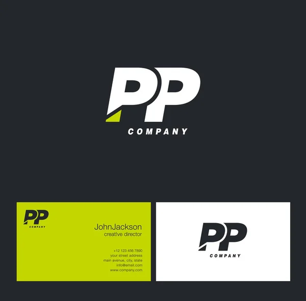 P & P betű logó — Stock Vector