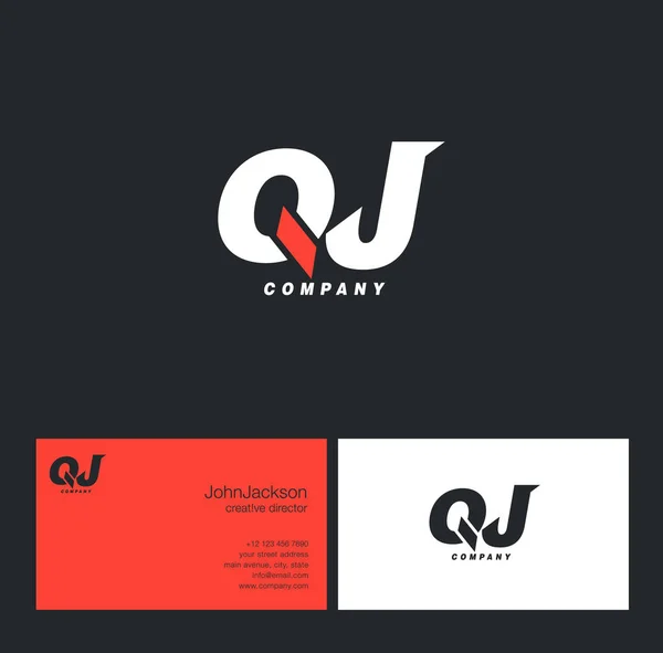 Logotipo de la letra Q & J — Archivo Imágenes Vectoriales