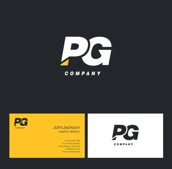 P ve G harfi Logo — Stok Vektör