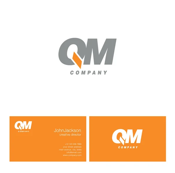 Q & M Letter Logo — Stock Vector