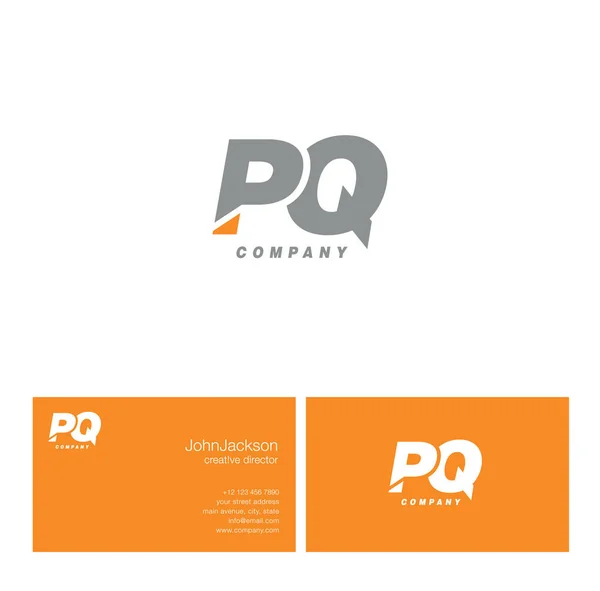 Логотип літери P & Q — стоковий вектор