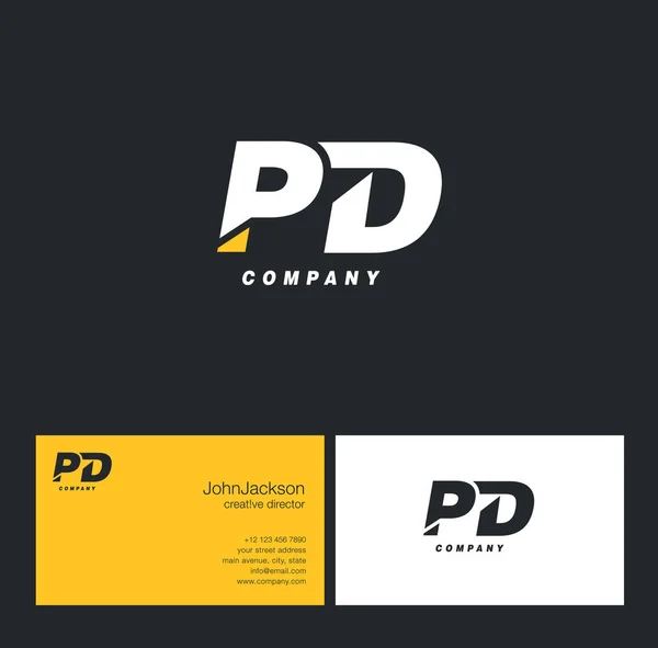 P & D Letter Logo — Stock Vector