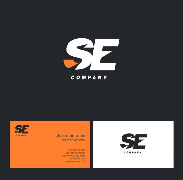 Logo della lettera S & E — Vettoriale Stock