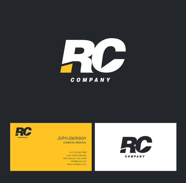 R & C logotipo da carta — Vetor de Stock