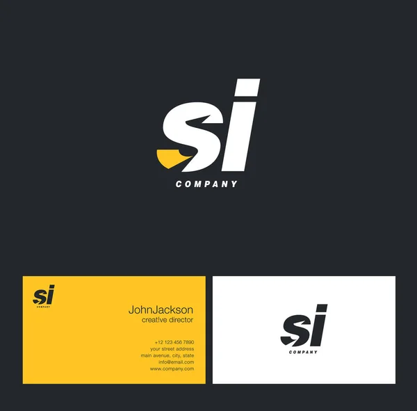 Logotipo de letra S & I —  Vetores de Stock