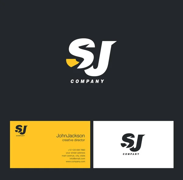 S ve J harfi Logo — Stok Vektör