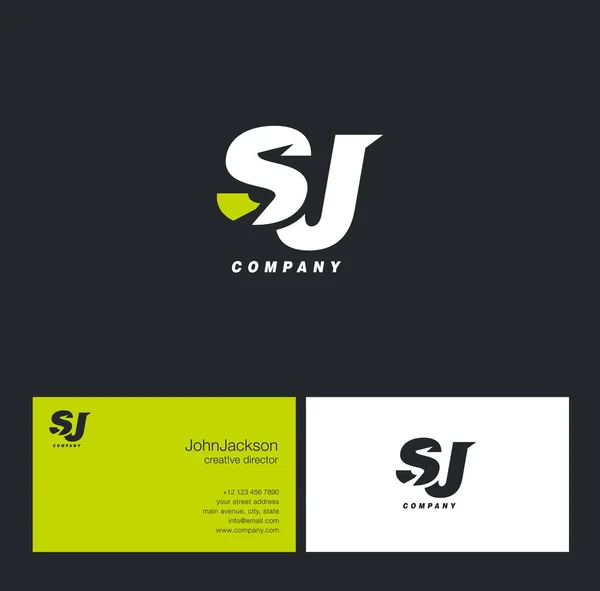 Logo della lettera S & J — Vettoriale Stock