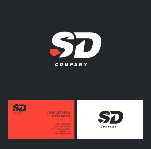 S & λογότυπο γράμμα D — Διανυσματικό Αρχείο