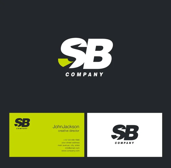 Logotipo de letra S & B — Vetor de Stock