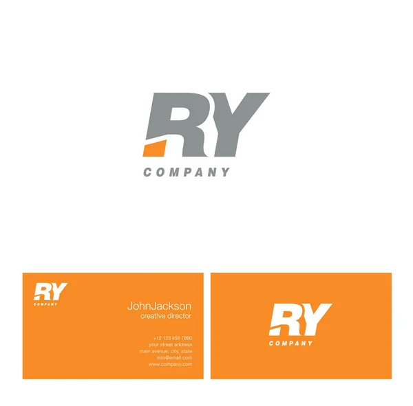 R & Y brev logotyp — Stock vektor