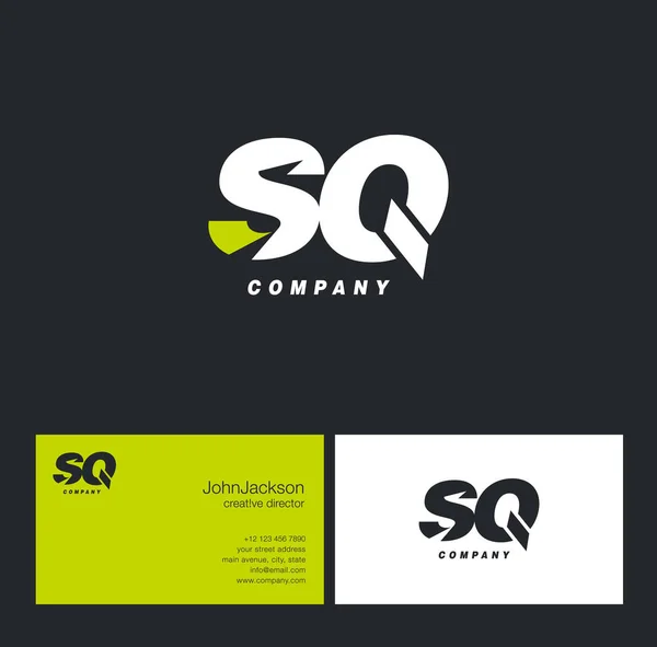S & q Buchstabe Logo — Stockvektor