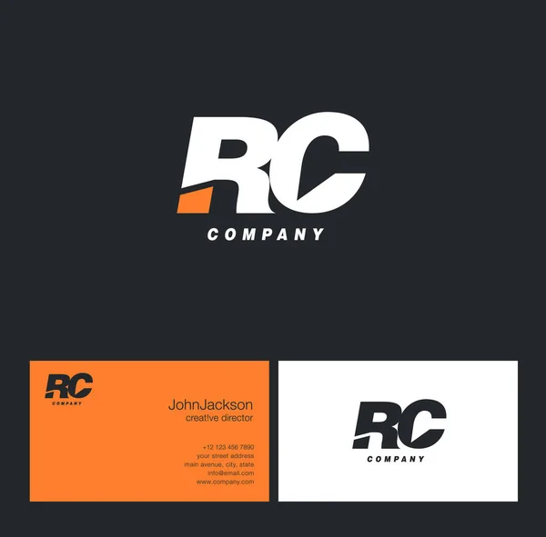 R & C Letter Logo — Stock Vector