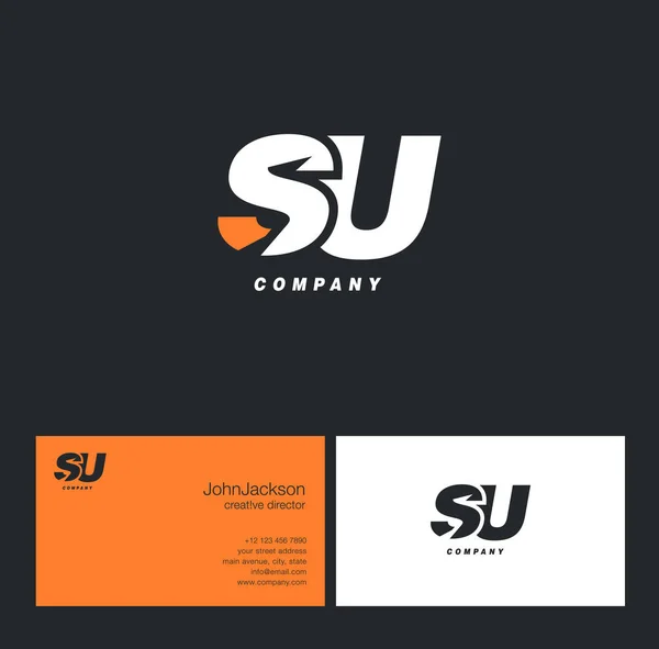 S & λογότυπο γράμμα U — Διανυσματικό Αρχείο