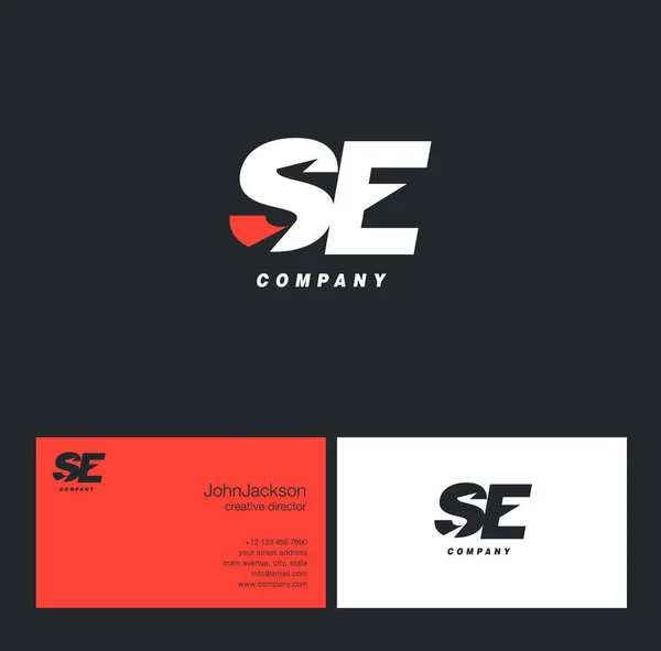 S & E brev logotyp — Stock vektor