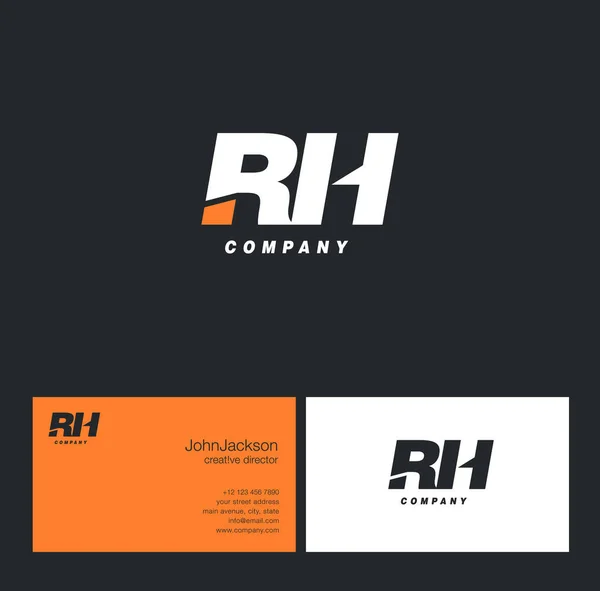 Logotipo de letra R & H — Vector de stock