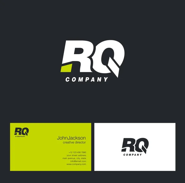 R & q Buchstabe Logo — Stockvektor