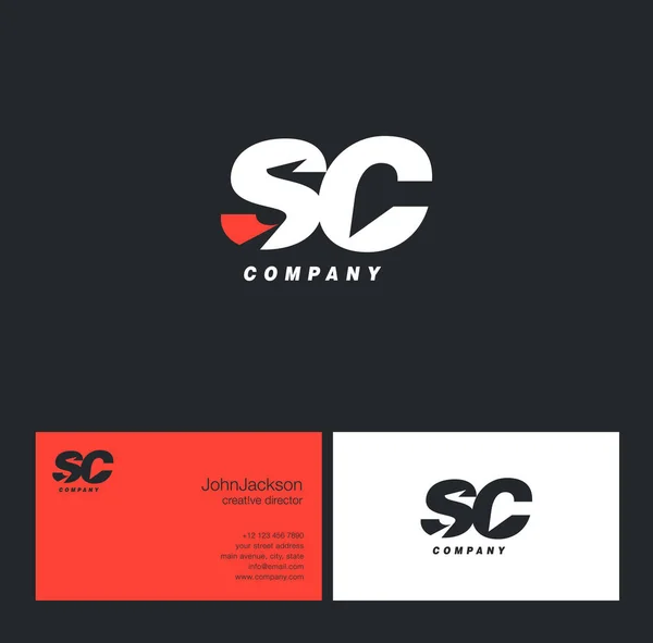 Логотип літери S & C — стоковий вектор