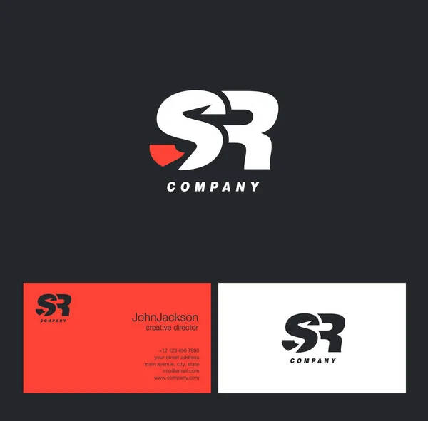 Logo della lettera S & R — Vettoriale Stock